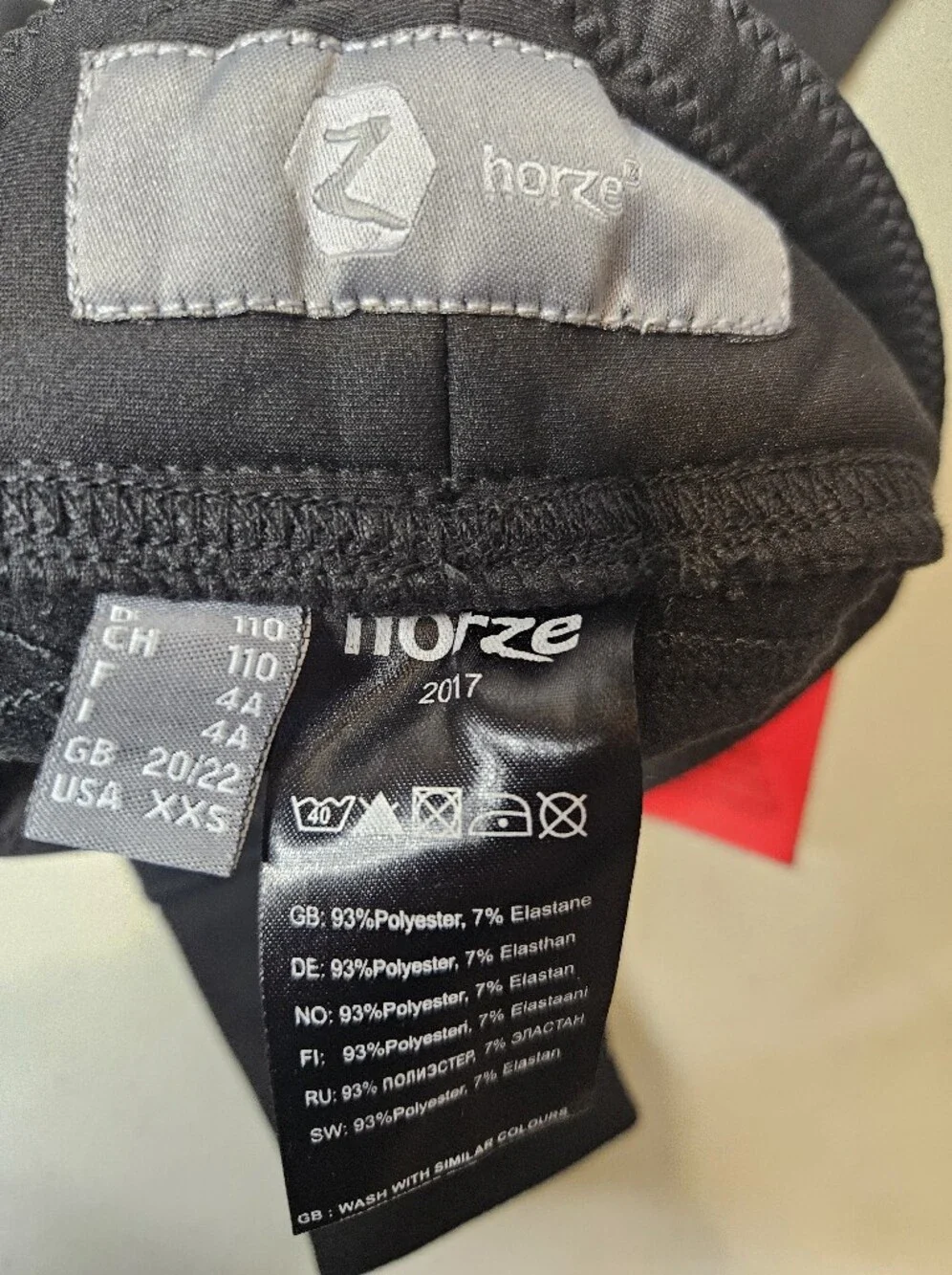 Horze active tights riding pants fleece winter Kids EU 110/ US XXS New Black
